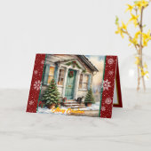 Kerst Mooie vakantie Trendy Collectie Kaart (Gele Bloem)