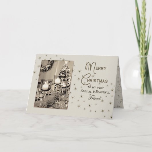 KERST - Mooie vrienden - PRACHTIG UNIEK Feestdagen Kaart (Voorkant)