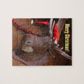 Kerst Moose Puzzel Legpuzzel (Horizontaal)