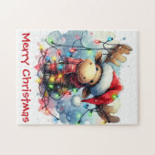 Kerst Moose Puzzel Legpuzzel (Horizontaal)