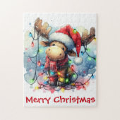 Kerst Moose Puzzel Legpuzzel (Verticaal)