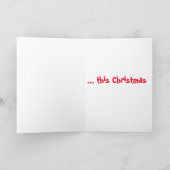 Kerst: Moose (Shy) Feestdagen Kaart (Binnen)