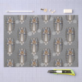 Kerst Morris Angel Sneeuwvlokken Staal Grijs Tissuepapier (Craft)