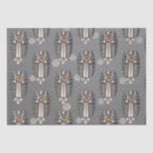 Kerst Morris Angel Sneeuwvlokken Staal Grijs Tissuepapier (Voorkant)