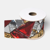 Kerst Mosaic Bewustzijnslint Grosgrain Lint (Spoel)
