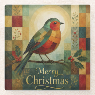 Kerst Mosaic Robin Vogel Hulst Bes Glazen Onderzetter