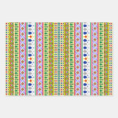 Kerst Motief Patroon Inpakpapier Vel (Voorkant)