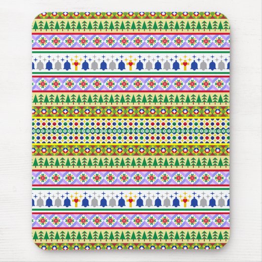 Kerst Motief Patroon Muismat (Voorkant)