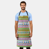 Kerst Motief Patroon Schort (Gedragen)