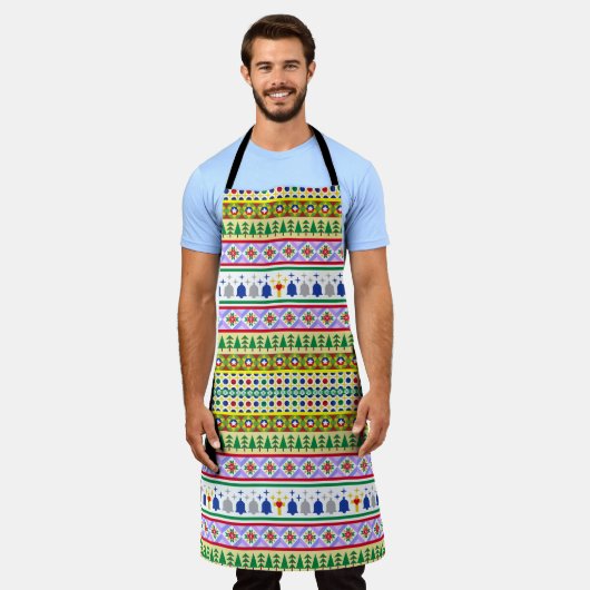 Kerst Motief Patroon Schort (Gedragen)