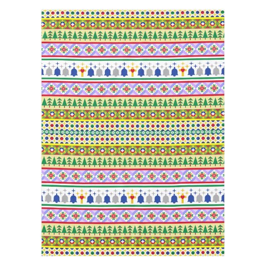 Kerst Motief Patroon Tafelkleed (Voorkant)