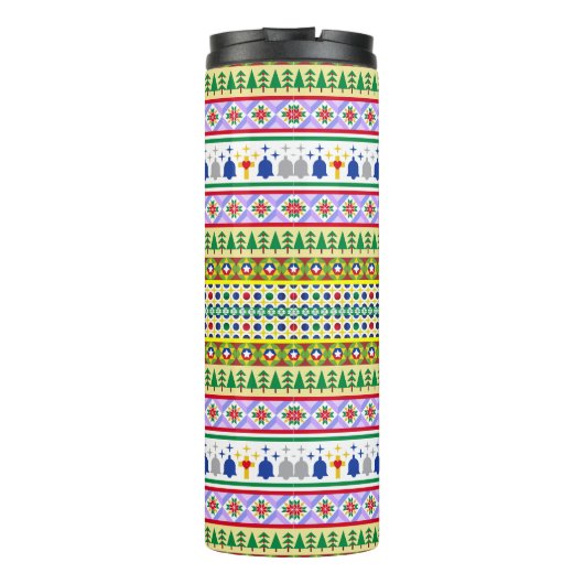 Kerst Motief Patroon Thermosbeker (Achterkant)