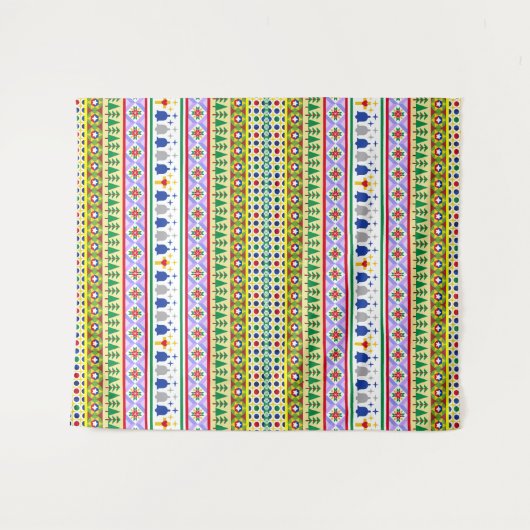 Kerst Motief Patroon Wandkleed (Voorkant (horizontaal))