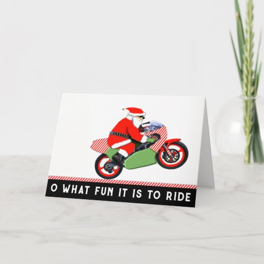 Kerst Motocross Feestdagen Kaart (Voorkant)