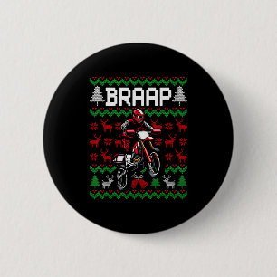 Kerst Motorfiets Motocross Braap Dirt Bike  Ronde Button 5,7 Cm