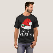 Kerst Mrs Claus Matching Pyjama Santa Hat X-m T-shirt (Voorkant volledig)