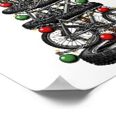 Kerst Mtb Mountainbike Boom Kerstmis Grappige Mann Poster (Hoek)
