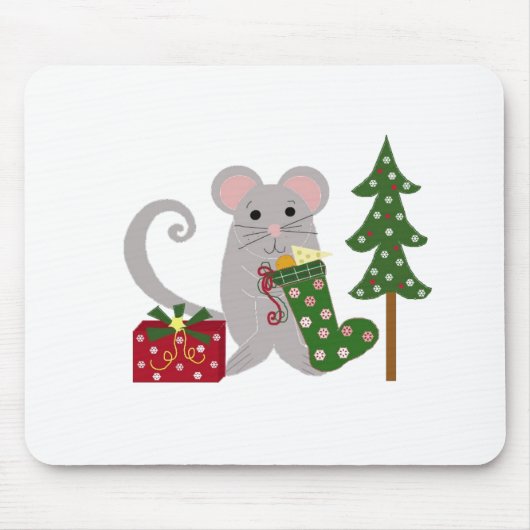 Kerst Muis Feestelijk Muismat (Voorkant)
