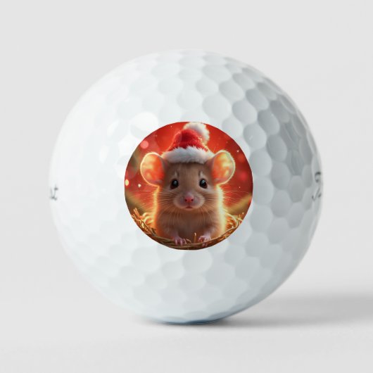 Kerst Muis Golfballen (Voorkant)