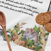 Kerst Muis Heilig Recept Keepsake Grijs Plaid Theedoek