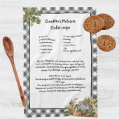 Kerst Muis Heilig Recept Keepsake Grijs Plaid Theedoek