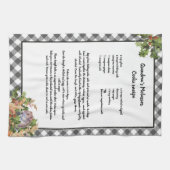 Kerst Muis Heilig Recept Keepsake Grijs Plaid Theedoek (Horizontaal)