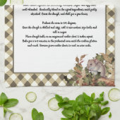 Kerst Muis Heilig Recept Keepsake Tan Plaid Theedoek (Gevouwen)