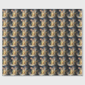 Kerst muis inpakpapier (Vlak)