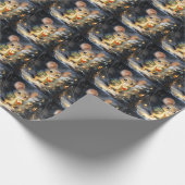 Kerst muis inpakpapier (Hoek)