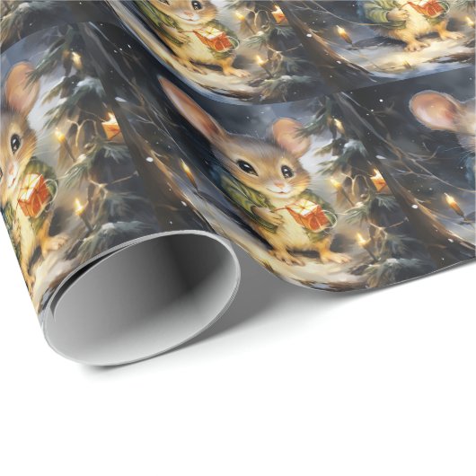 Kerst muis inpakpapier (Rol Hoek)