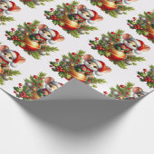 Kerst muis inpakpapier (Hoek)