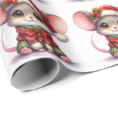 Kerst muis inpakpapier (Rol Hoek)
