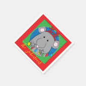 Kerst Muis Lichtjes Feest Servet (Hoek)