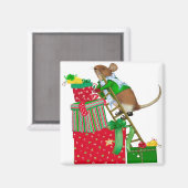 Kerst Muis Magneet (Voorkant / Achterkant)