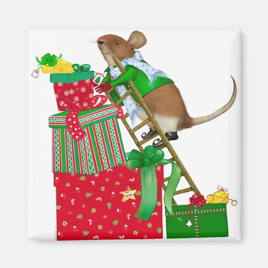 Kerst Muis Magneet (Voorkant)