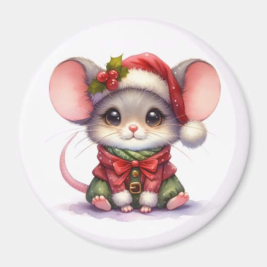 Kerst Muis Magneet (Voorkant)