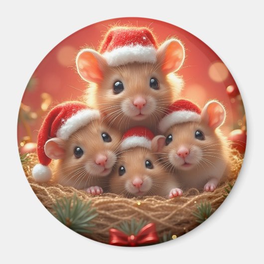 Kerst Muis Magneet (Voorkant)