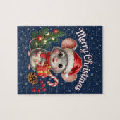 Kerst Muis Puzzel (Horizontaal)