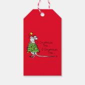 Kerst Muis Schattig Grappig Vakantie Cadeaulabel (Voorkant)