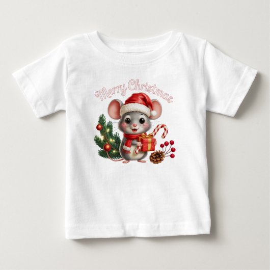 Kerst Muis T-shirt (Voorkant)