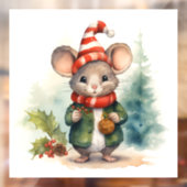 Kerst Muis Venster Cling Raamsticker (Vel 2)