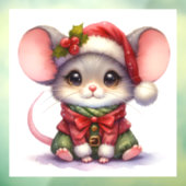 Kerst Muis Venster Cling Raamsticker (Vel 3)