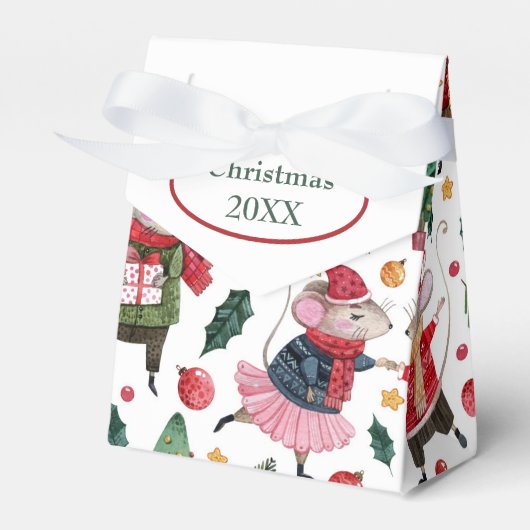 Kerst Muizen Bedankdoosjes (Voorkant Zijde)