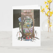 Kerst Muizen Boom Kaart (Gele Bloem)