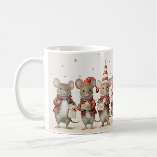 Kerst Muizen Koffie Thee Mok (Links)