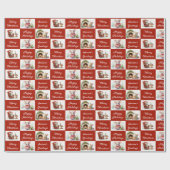 Kerst Muizen Ontwerp Cadeaupapier (Vlak)