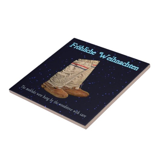 Kerst Mukluks Tegeltje (Zijkant)