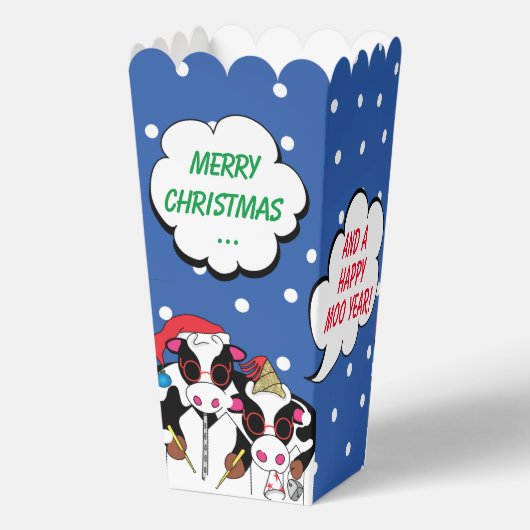 Kerst Musical Koeien Favor Boxes Bedankdoosjes (Achterkant)