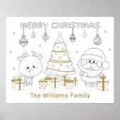 Kerst Muur Art DYI Aangepaste Naam Leuk Poster (Voorkant)