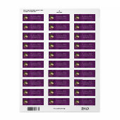 Kerst Muziek Drum Paars Retouradres Etiket (Full Sheet)